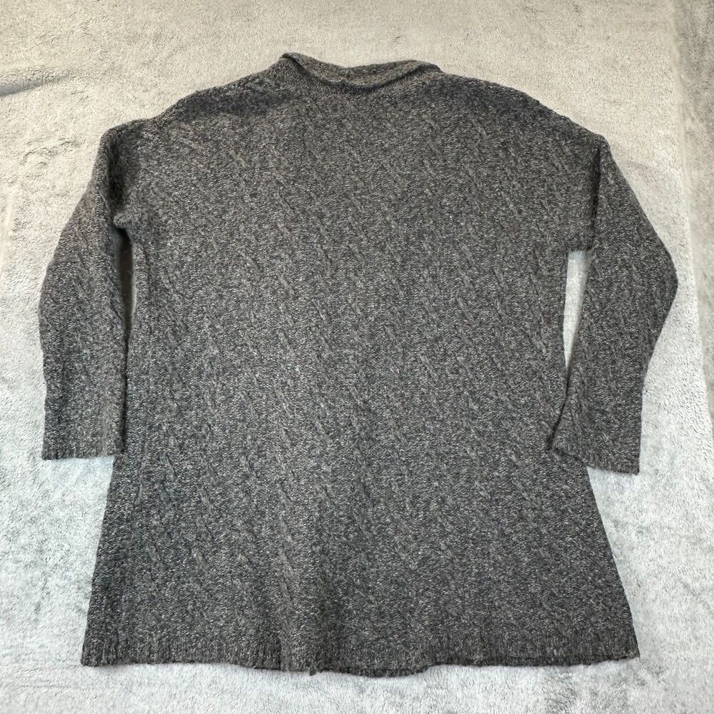 J Jill Cardigan Sweater Womens Small Open Front Knit Gray Lightweight - Picture 3 of 7
